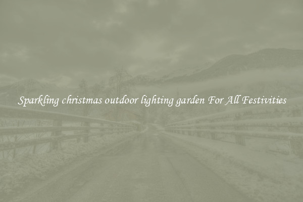 Sparkling christmas outdoor lighting garden For All Festivities