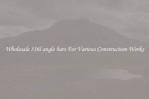 Wholesale 316l angle bars For Various Construction Works