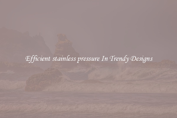 Efficient stainless pressure In Trendy Designs
