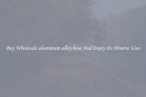 Buy Wholesale aluminium alloy hose And Enjoy Its Diverse Uses