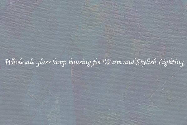 Wholesale glass lamp housing for Warm and Stylish Lighting