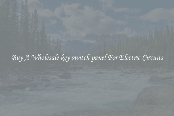 Buy A Wholesale key switch panel For Electric Circuits