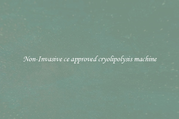 Non-Invasive ce approved cryolipolysis machine