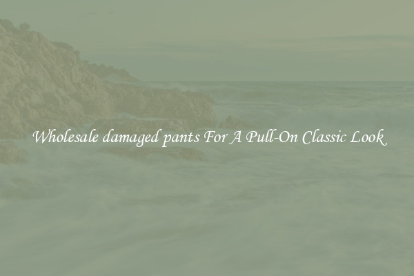 Wholesale damaged pants For A Pull-On Classic Look