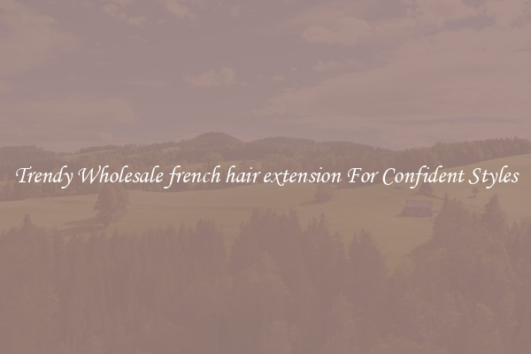 Trendy Wholesale french hair extension For Confident Styles