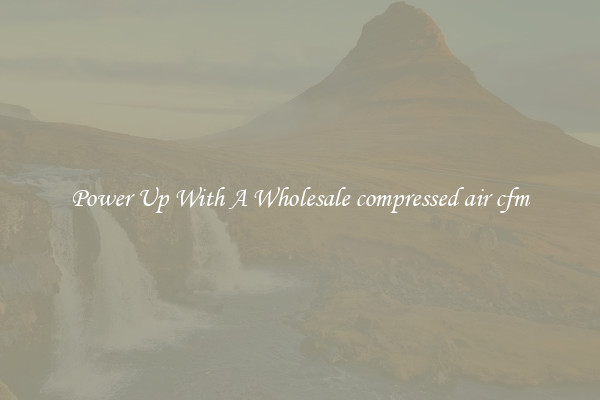 Power Up With A Wholesale compressed air cfm