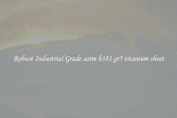 Robust Industrial Grade astm b381 gr5 titanium sheet