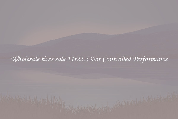 Wholesale tires sale 11r22.5 For Controlled Performance