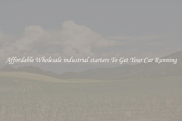 Affordable Wholesale industrial starters To Get Your Car Running