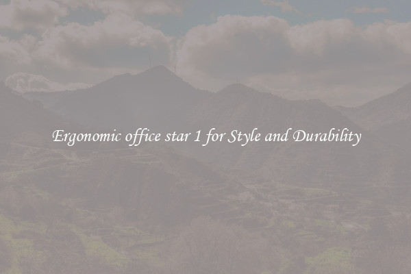 Ergonomic office star 1 for Style and Durability