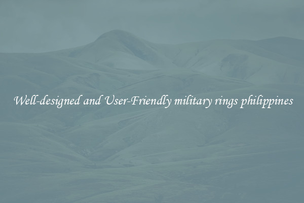 Well-designed and User-Friendly military rings philippines